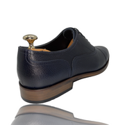 The Largo Dark Blue Leather Cap Toe Oxford Shoe