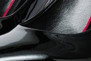 The Ege Black Patent Leather Pump Fuchsia Sole