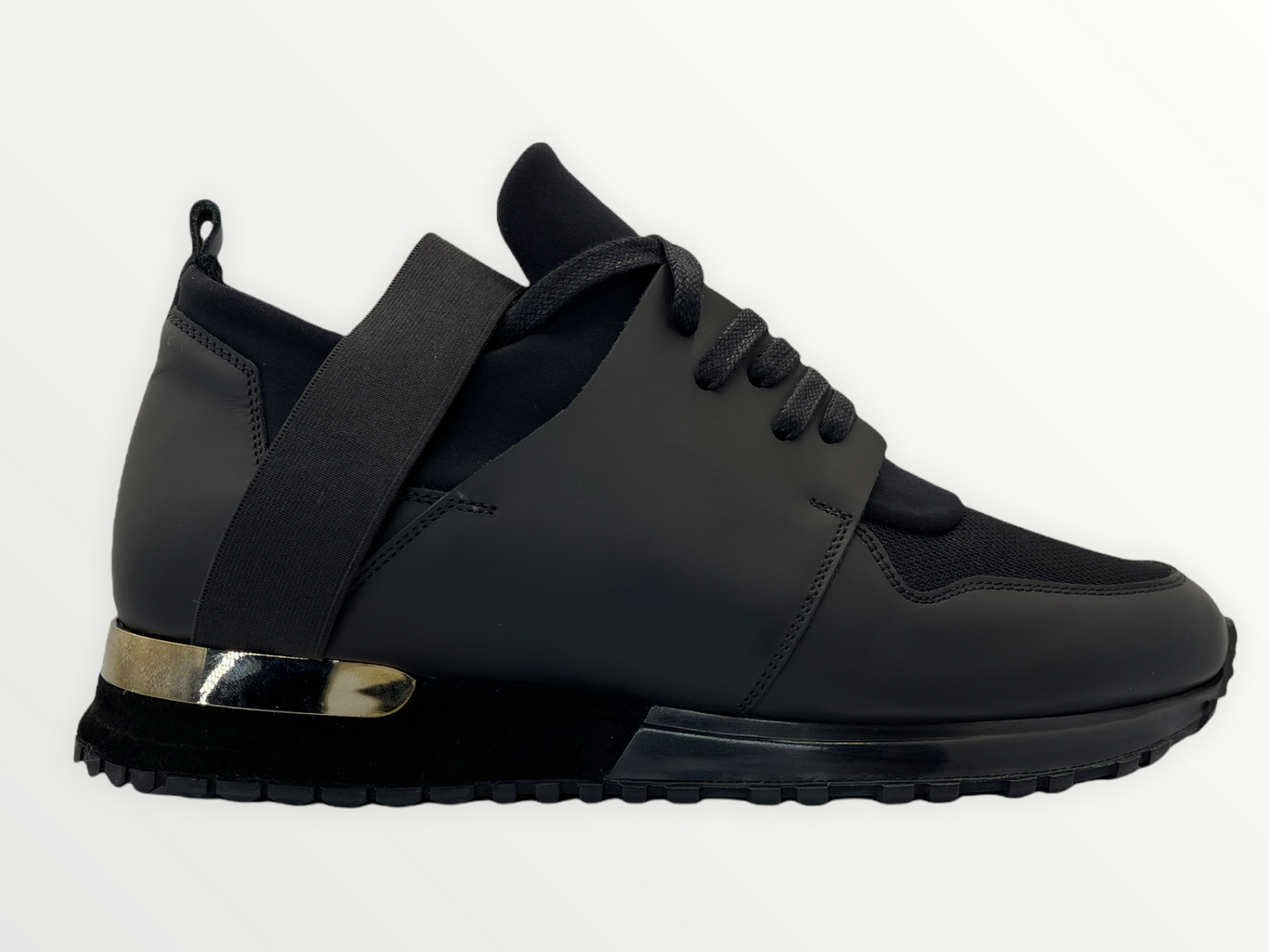 Zapatillas de cuero negras Reno para hombre ¡Venta final!