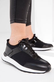 The Crapo Black Leather Sneaker