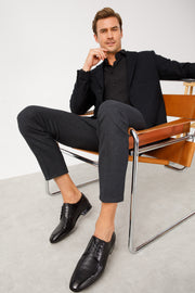 The Gardi Black Leather Derby Shoe