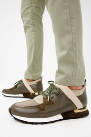 The Reno Green Leather Sneaker