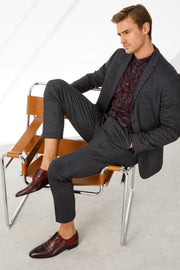 The Porto Alegre Burgundy Leather Derby Shoe