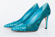The Queenn Turquoise Pythn Leather Pump