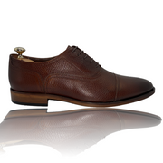 The Largo Brown Leather Cap Toe Oxford Shoe
