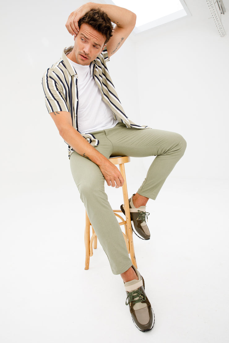 The Reno Green Leather Sneaker