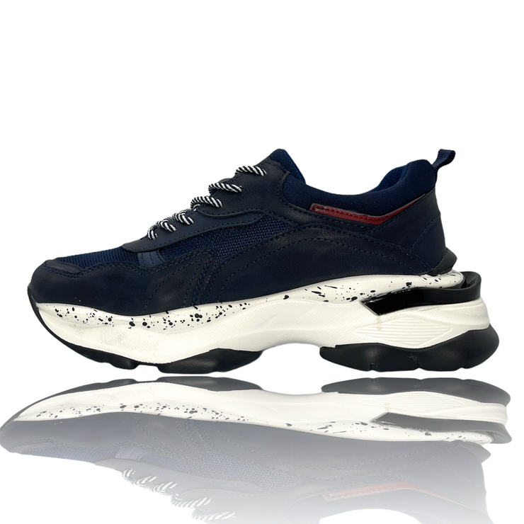 The Venere Dark Blue Leather Sneaker