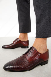 The Porto Alegre Burgundy Leather Derby Shoe