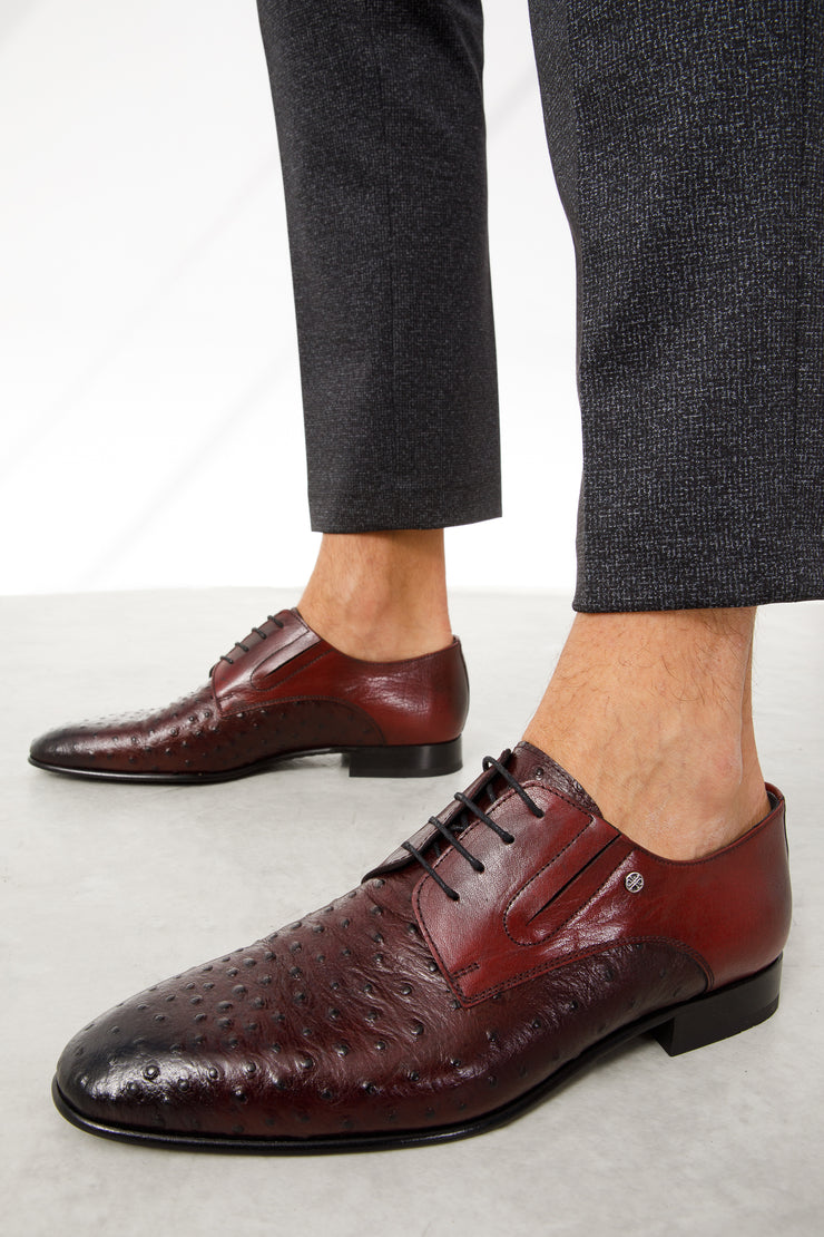 The Porto Alegre Burgundy Leather Derby Shoe