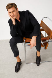 The Gardi Black Leather Derby Shoe