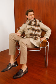 The Pusan Brown Leather Bit Loafer Shoe