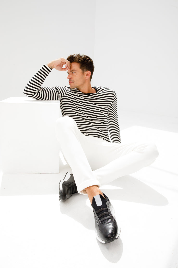 The Sonoma Black Leather Sneaker