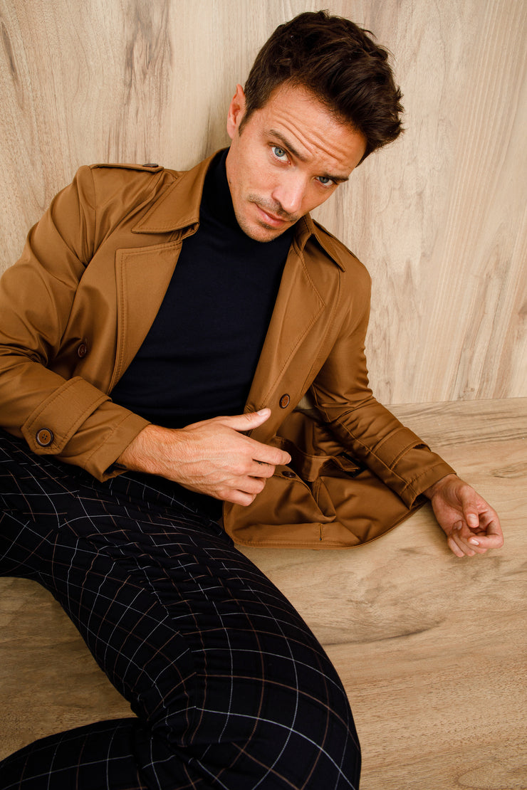The Riga Brown Suede Leather Casual Lace-Up Boot with a Zipper