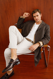 The Kazablanka Brown Leather Bit Loafer Shoe