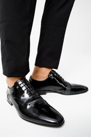 The Paris Black Patent Plain Toe Oxford Shoe