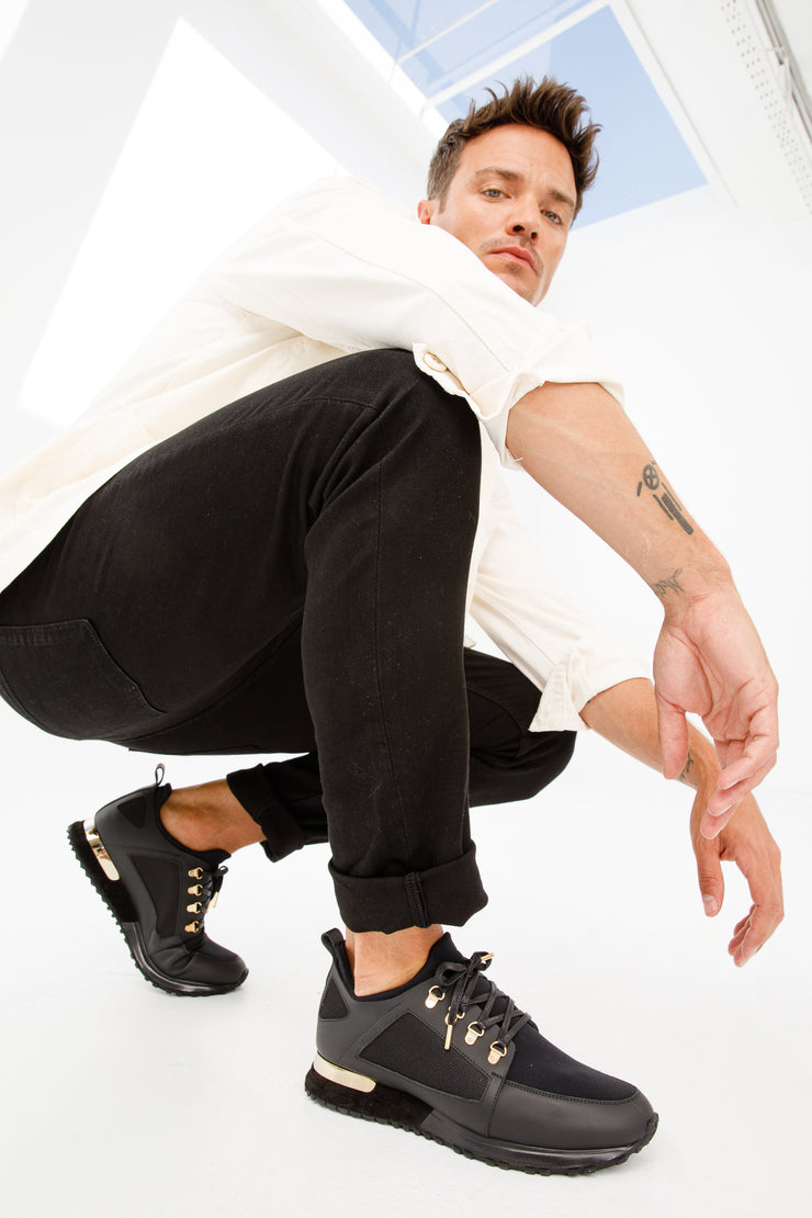 The Emir Black Leather Sneaker For Men
