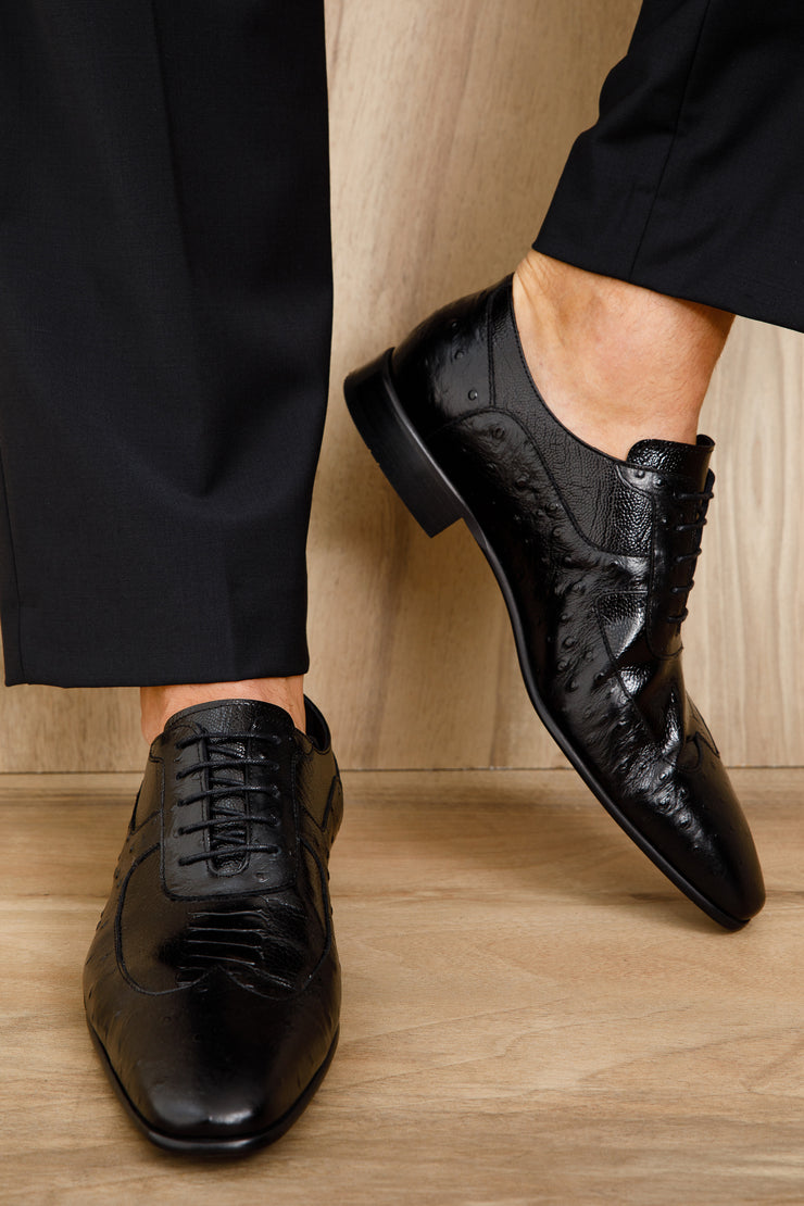 Alabama Black Wingtip Oxford Shoe