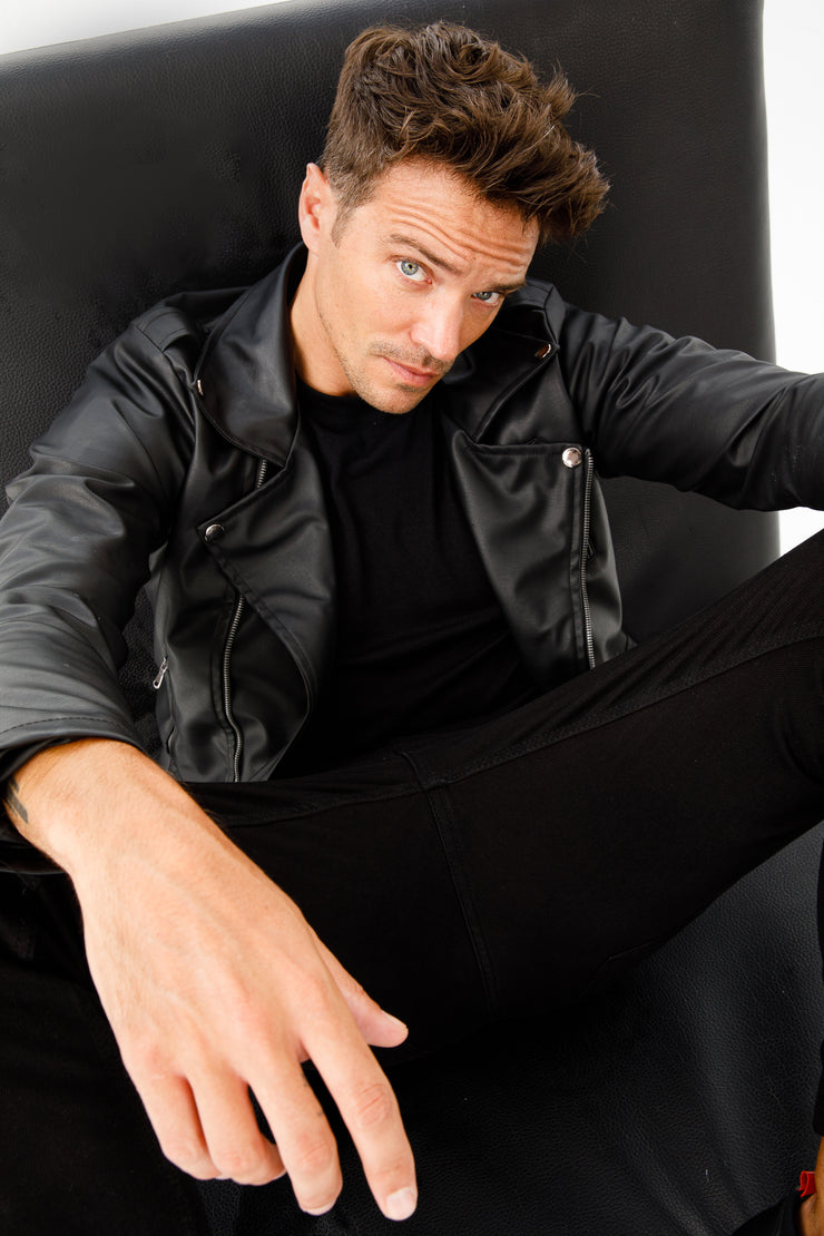 The Reno Black & Red Leather Sneaker