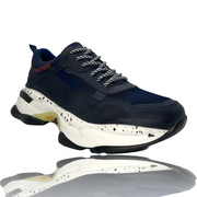 The Venere Dark Blue Leather Sneaker