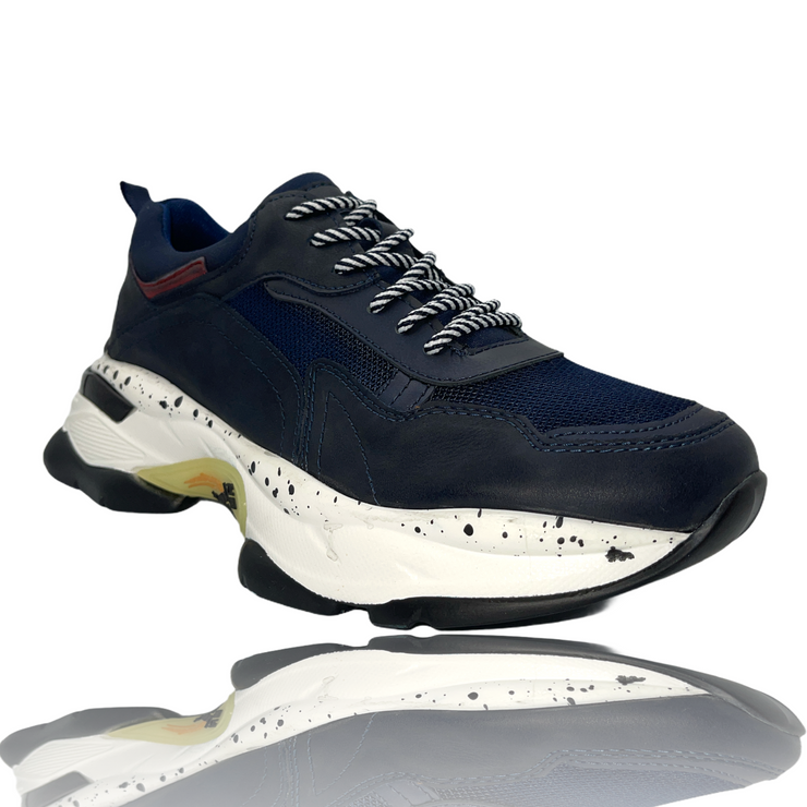 The Venere Dark Blue Leather Sneaker