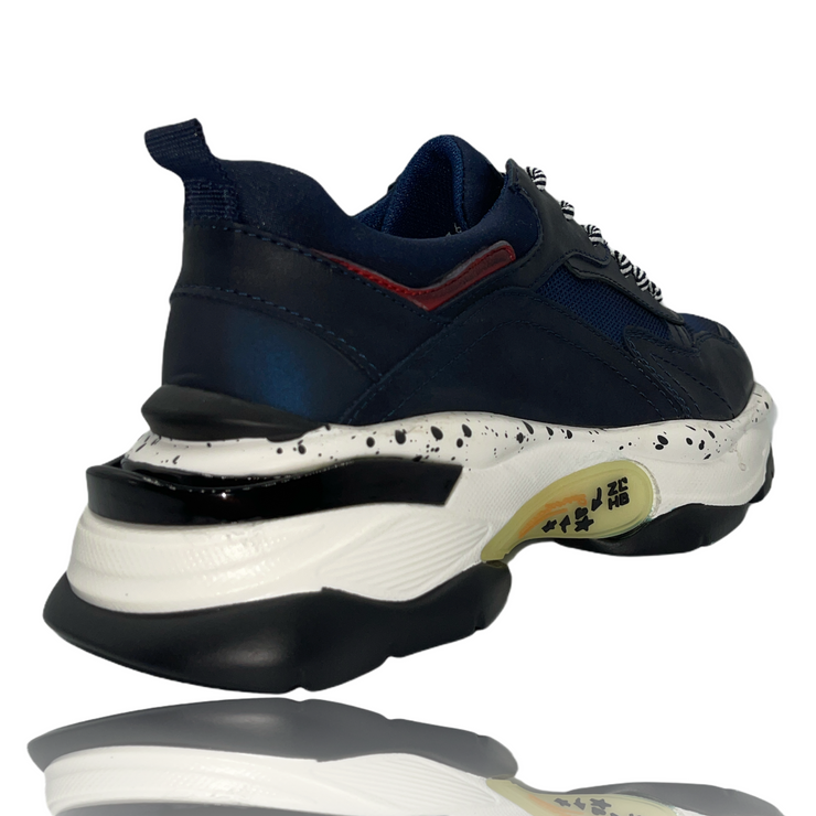 The Venere Dark Blue Leather Sneaker