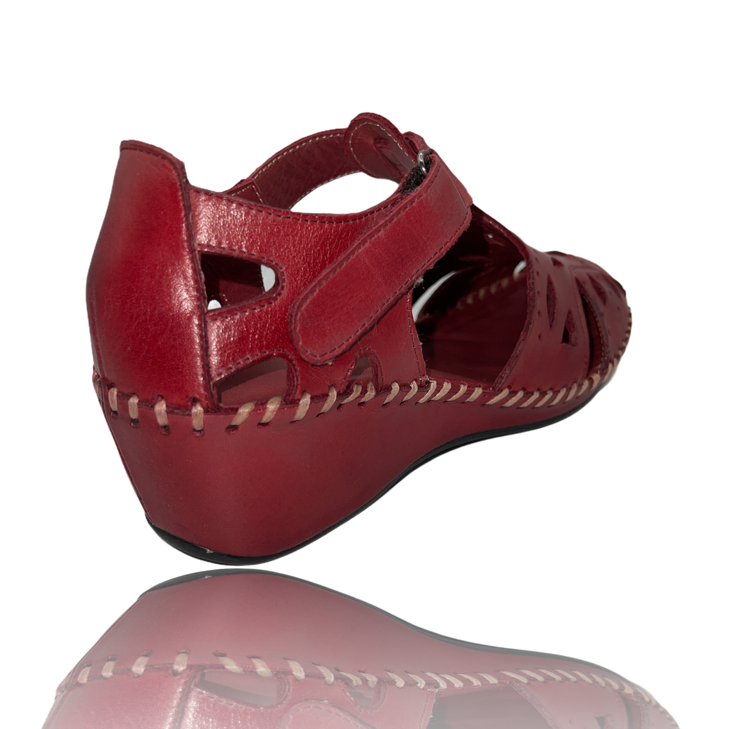 ¡Venta final de sandalias de cuero burdeos Tonmawr!