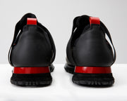 The Reno Black & Red Leather Sneaker