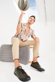 The Mumbai Green Leather Sneaker
