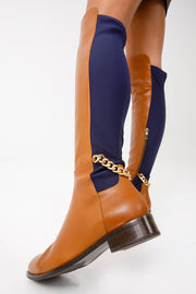 The Tallin Tan Leather Knee High Boot