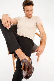 The Cordova Tan Patent Leather Tassel Loafer