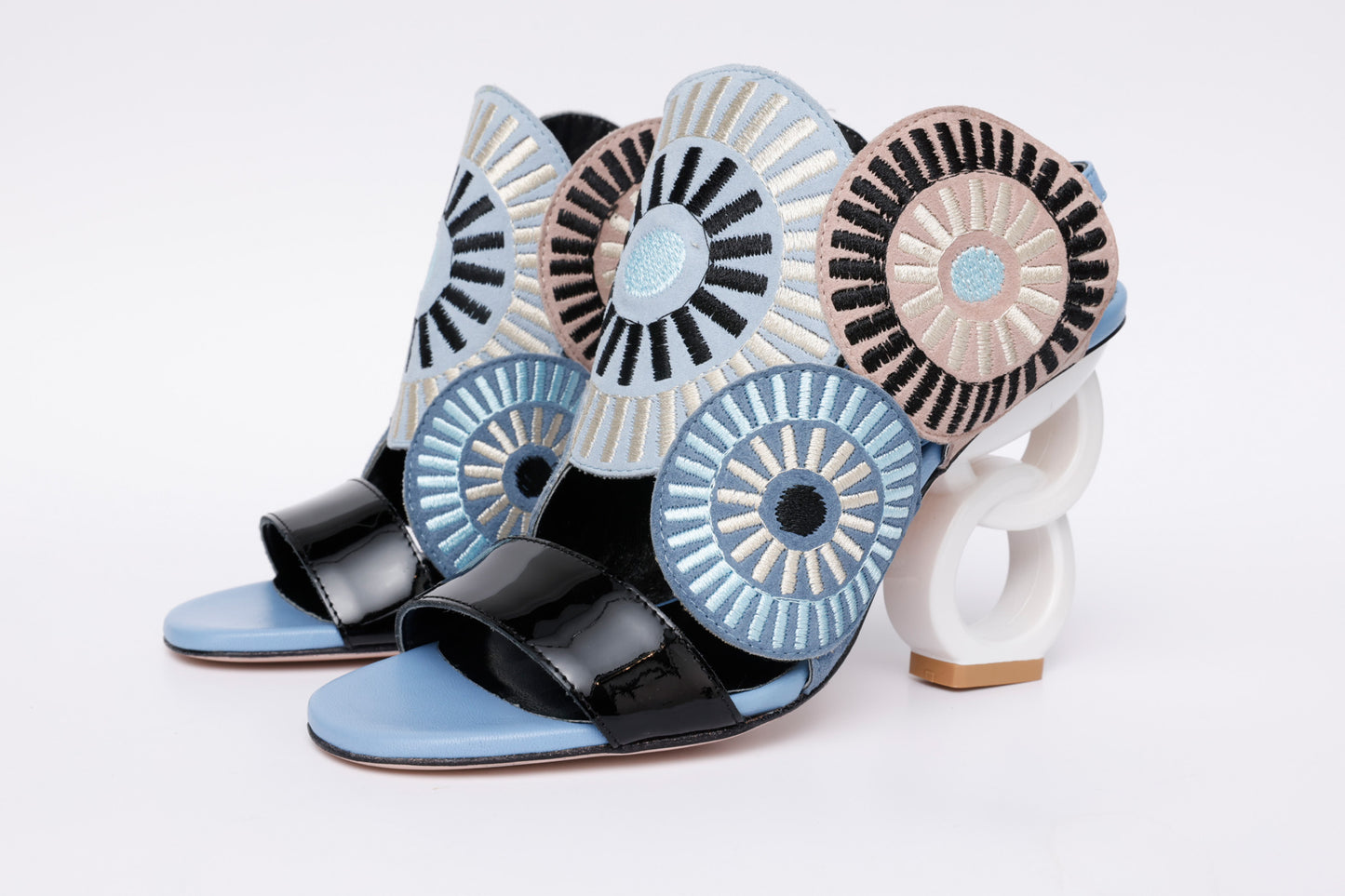 The Parama Blue Leather Ankle Strap Women Sandal