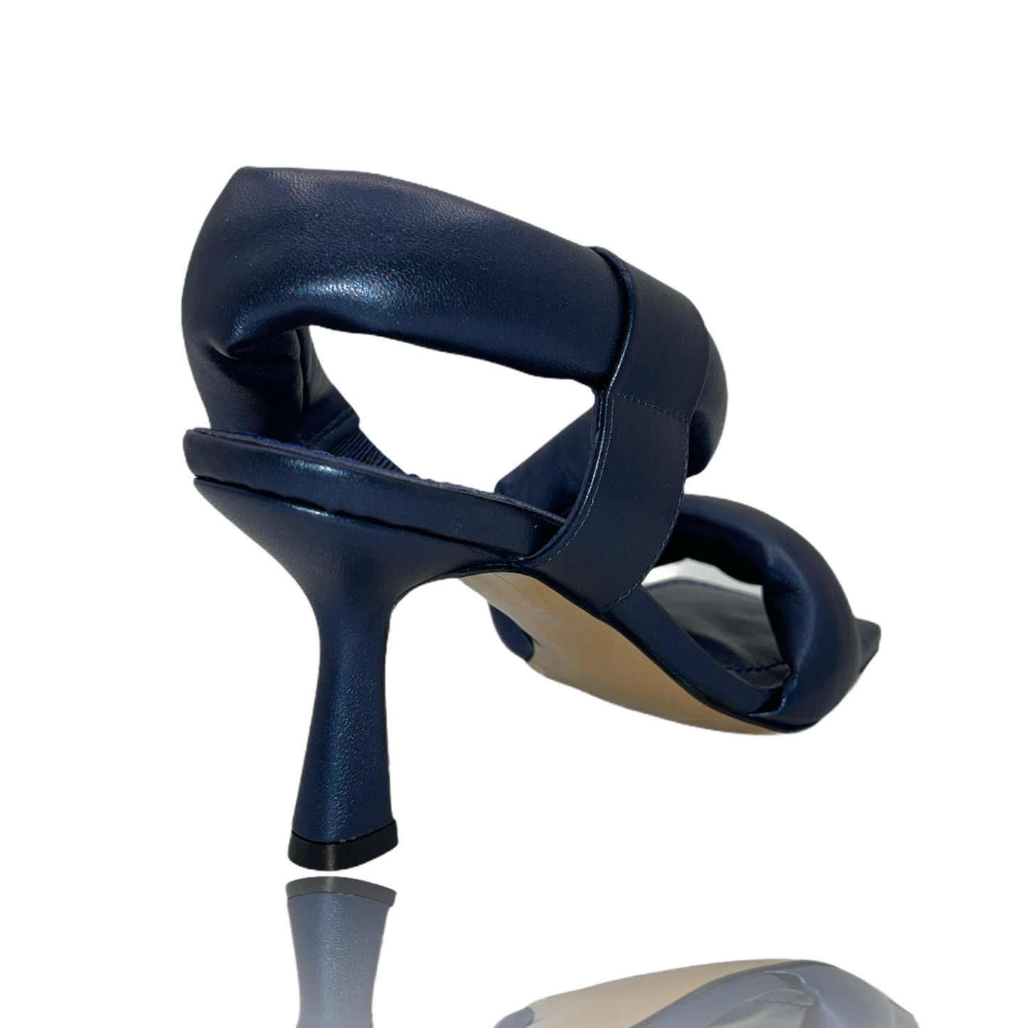 The Lecchi Navy Blue Puffer Leather Sandal Final Sale!