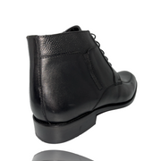 The Madras Leather Dress Lace Up Boot with a Zipper