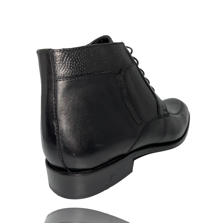 The Madras Leather Dress Lace Up Boot with a Zipper