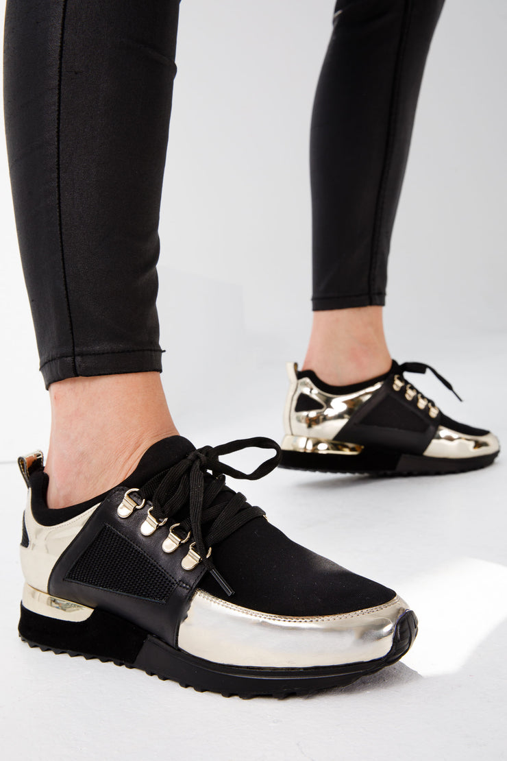 The Emir Gold Leather Sneaker For Women Limited Edition