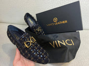 The Vicino Shoe Navy Blue Bit Dress Loafer