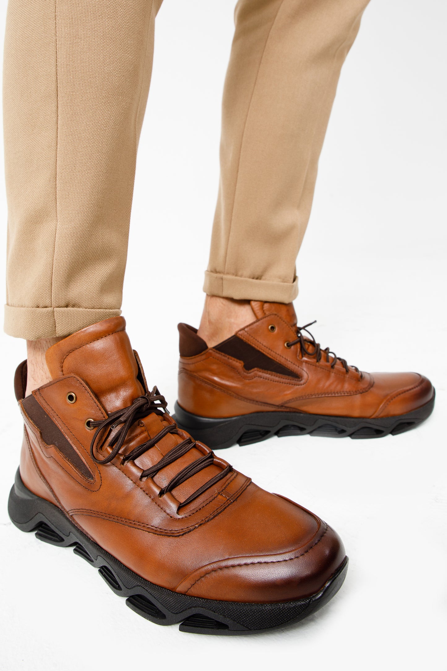 The Montana Tan Leather Casual Men Boot