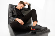 The Reno Black & Red Leather Sneaker