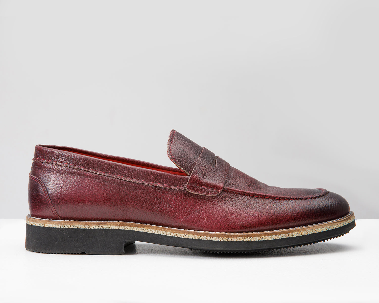 The Monroe Burgundy Leather Penny Loafer Final Sale!