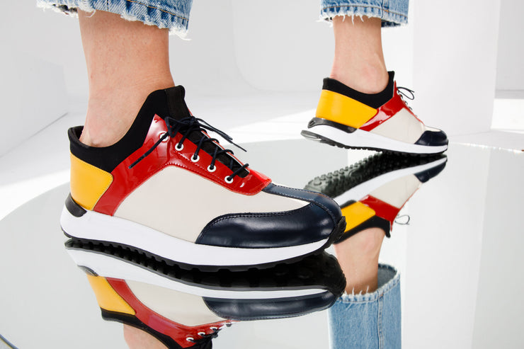 The Crapo Multicolor Leather Sneaker