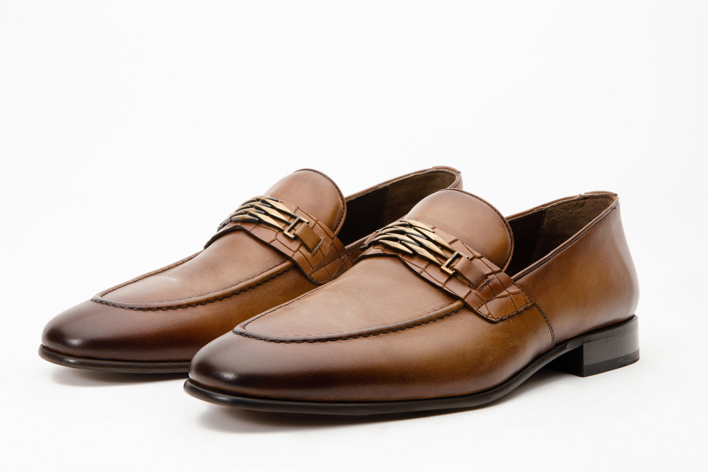 The Bogota Tan Leather Bit Loafer Men Shoe  Final Sale!