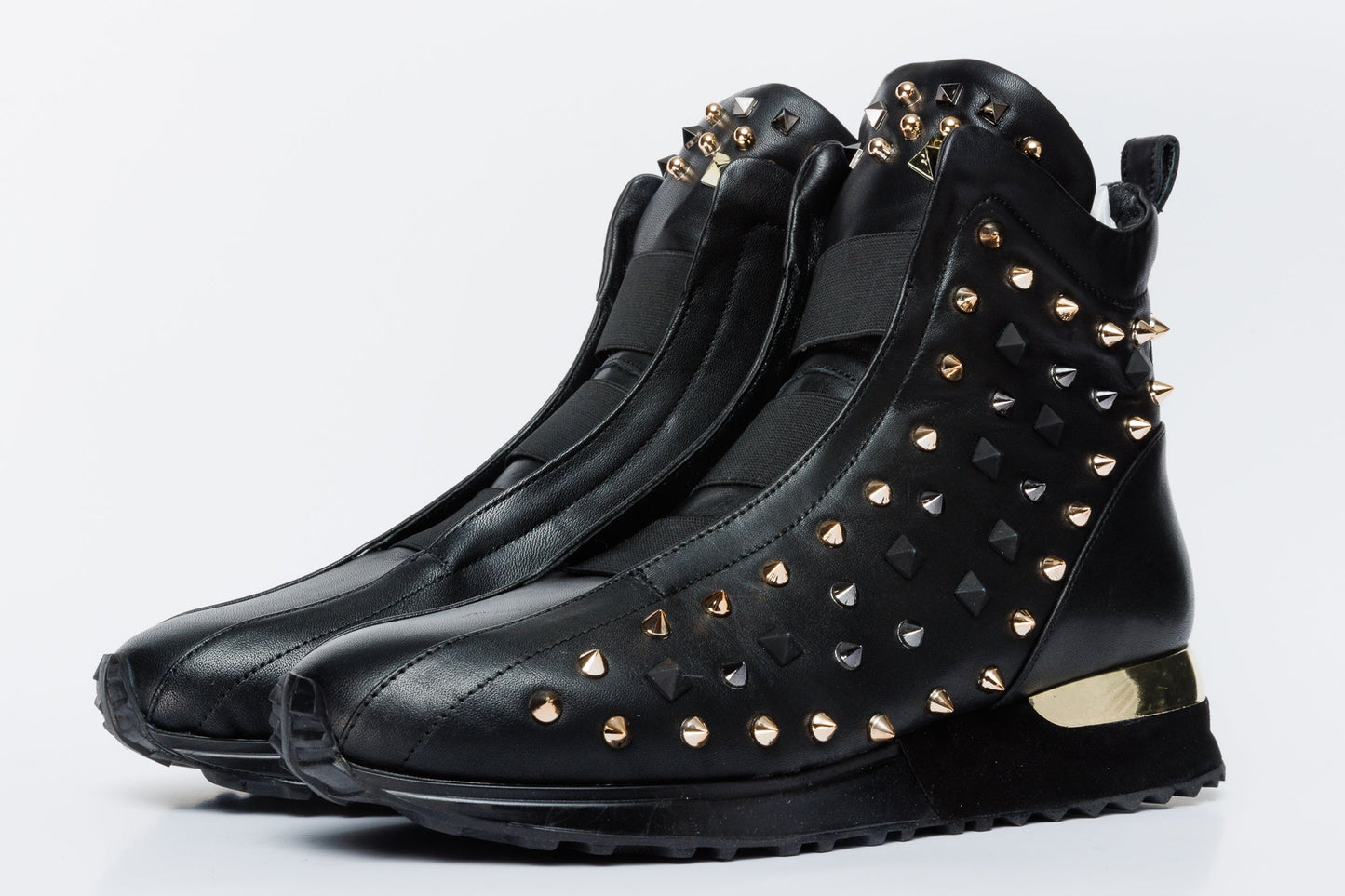 The Infanta High-Top Black Spike Leather Women Sneaker Limited Edition