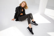 The Crapo Black Leather Sneaker
