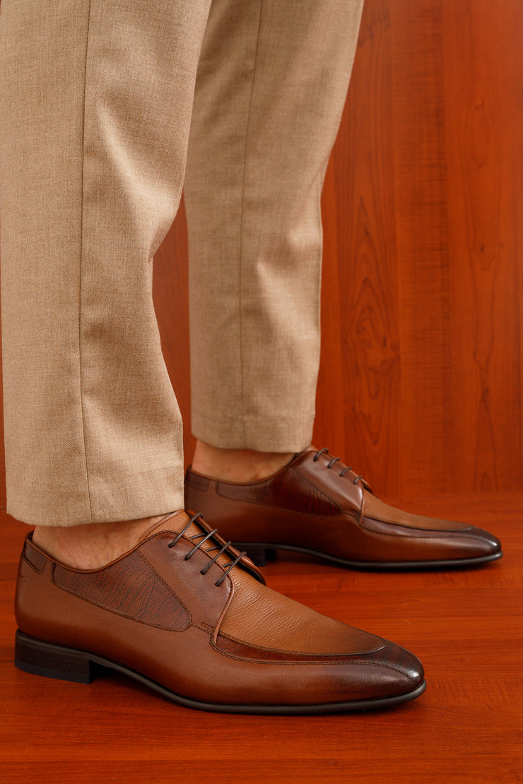 The Gardi Tan Leather Derby Shoe