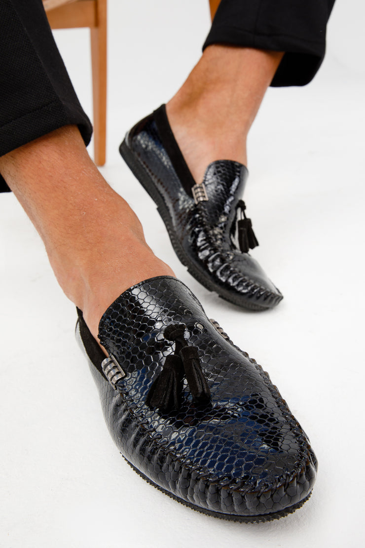 The Cordova Black Patent Leather Tassel Loafer