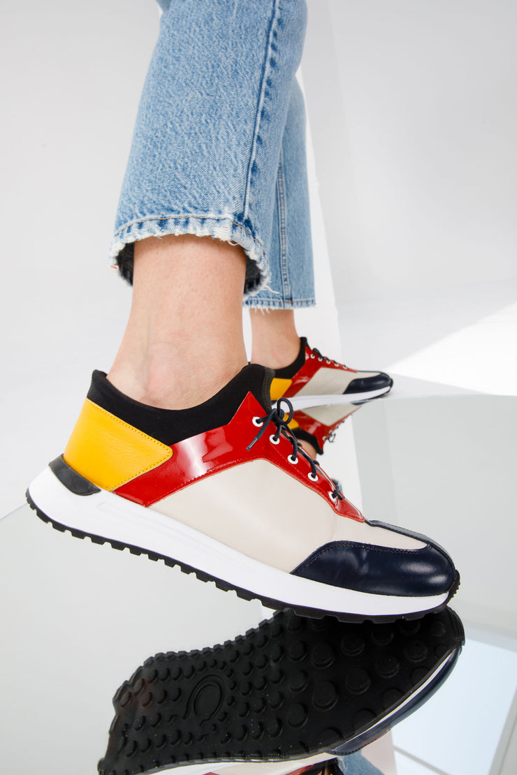 The Crapo Multicolor Leather Sneaker