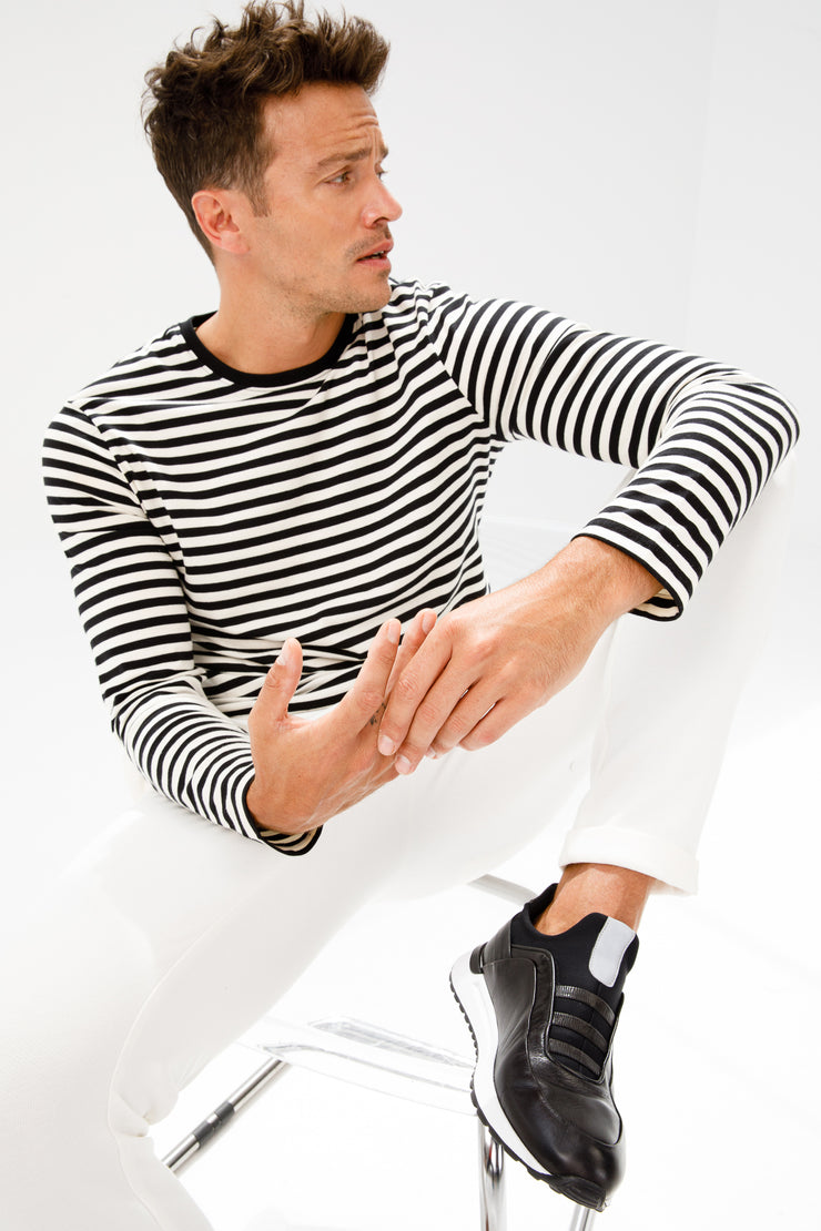The Sonoma Black Leather Sneaker