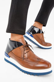 The Kagan Brown Wingtip Chukka Sneaker Boot
