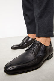 The Gardi Black Leather Derby Shoe