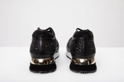 The Sultan Black Glitter Leather Sneaker